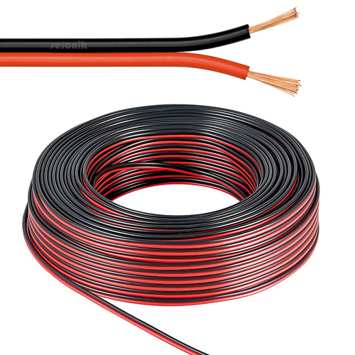 DeleyCON 50m Lautsprecherkabel 2x0,75mm² CCA 24x0,20mm Litze BauPVO