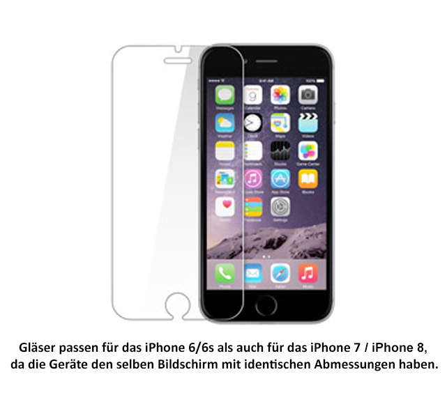 2x Schutzglas iPhone 8 Plus Glasfolie Display Schutzfolie Echt Glas 9H Hartglas - Bild 6 von 8
